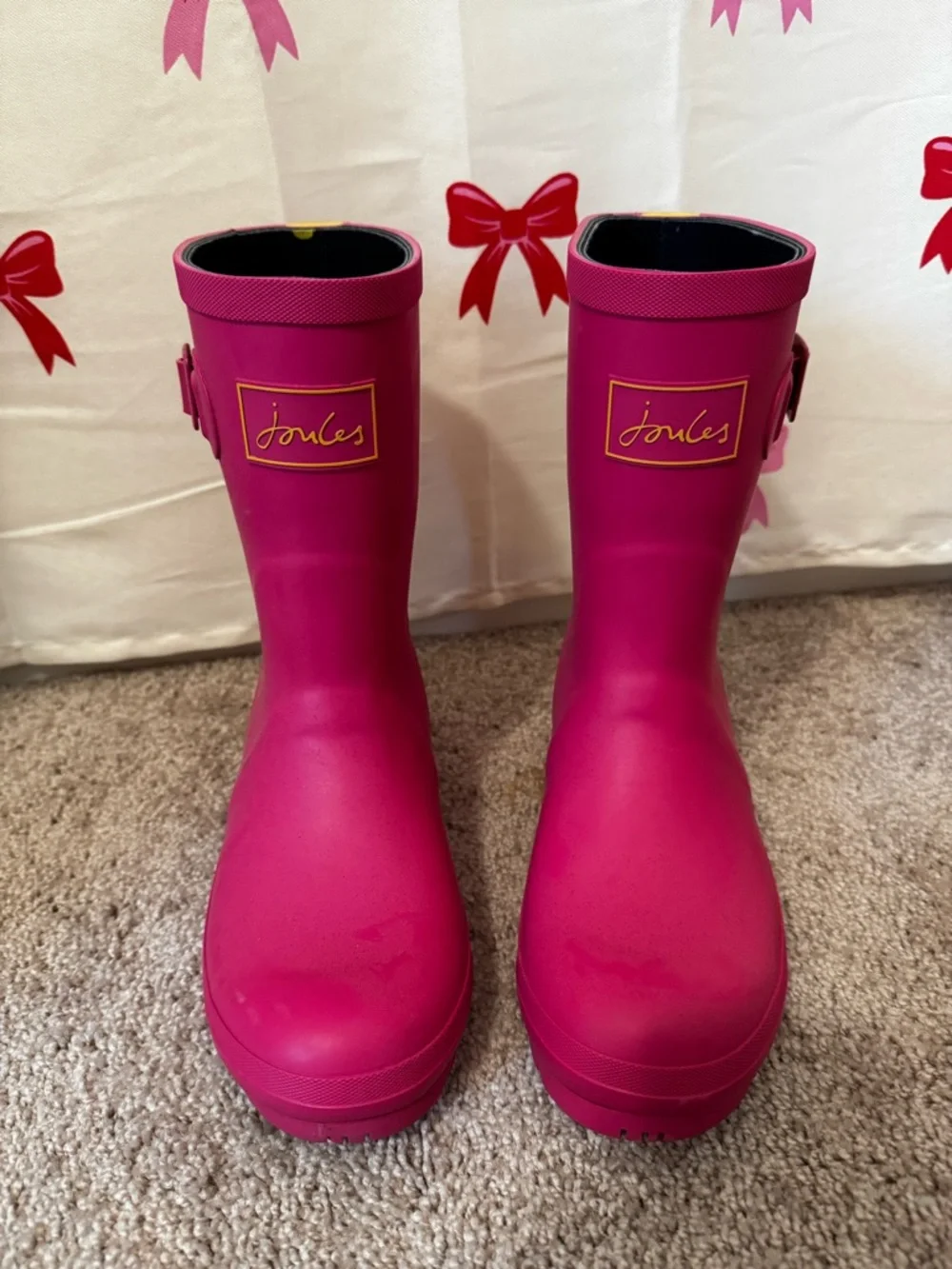 Joules Vibrant pink Kids' Rain Boots